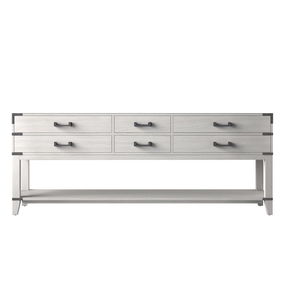 Norwalk 84 in W x 22 in. D White Oak Double Bath Vanity