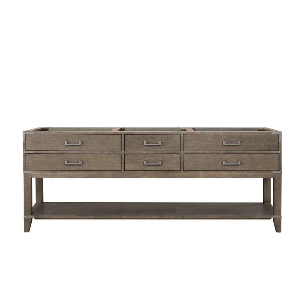 Norwalk 84 in W x 22 in. D Grey Oak Double Bath Vanity
