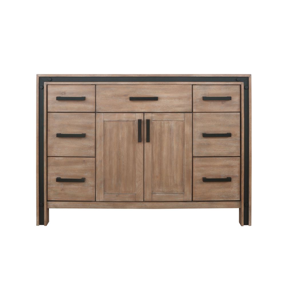 Ziva 48 in W x 22 in. D Rustic Barnwood Bath Vanity