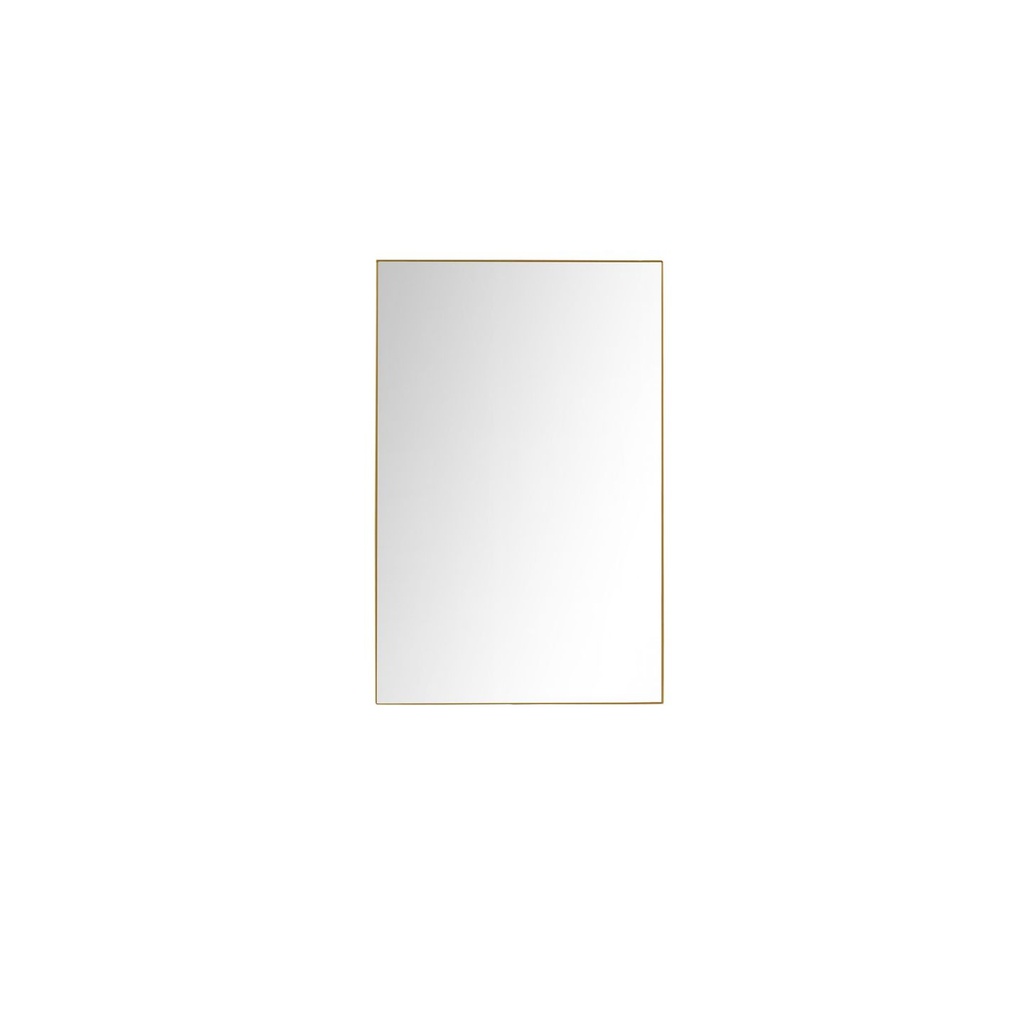 Abbey 28 in W x 36 in H Brushed Gold Mirror