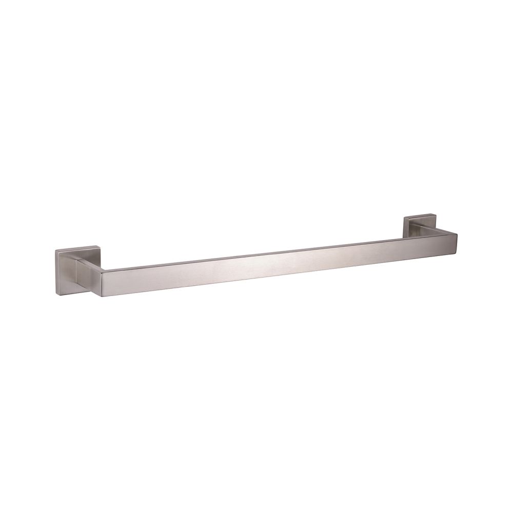 Bagno Lucido Stainless Steel 24 in. Towel Bar in Satin Nickel