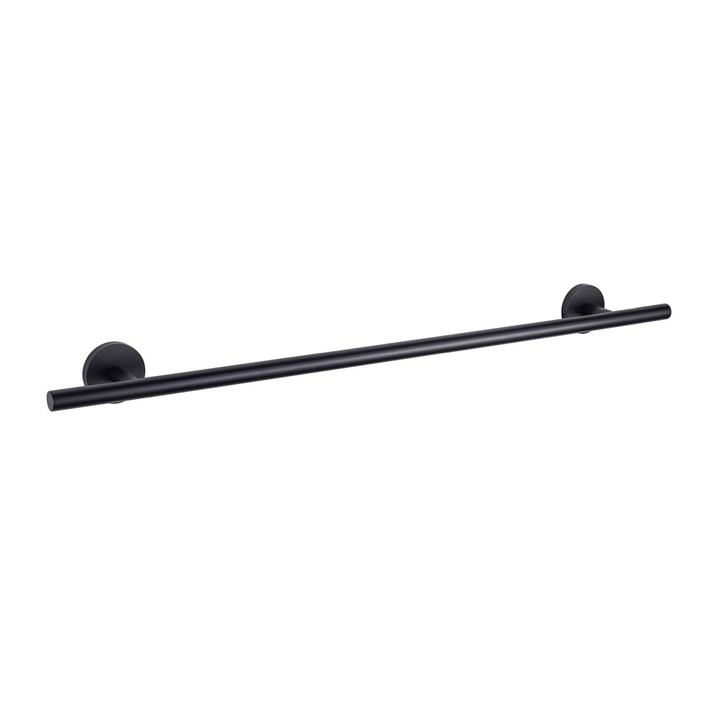 Bagno Nera Stainless Steel 30 in. Towel Bar in Matte Black