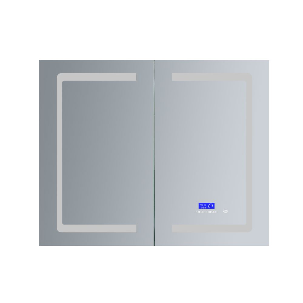Bracciano 36 in. W x 32 in. H Surface-Mount LED Mirror Medicine Cabinet with Defogger