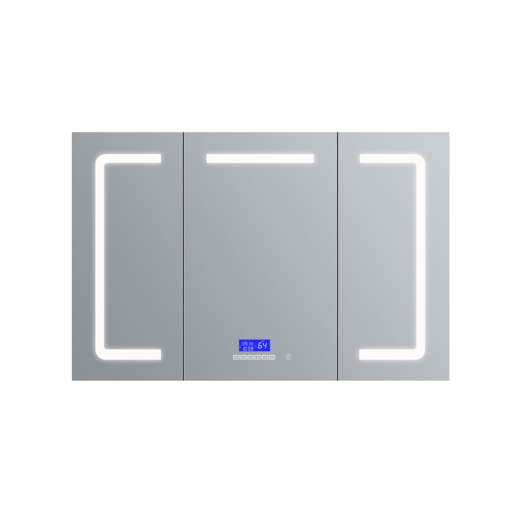 Lesina 48 in. W x 32 in. H Surface-Mount LED Mirror Medicine Cabinet with Defogger