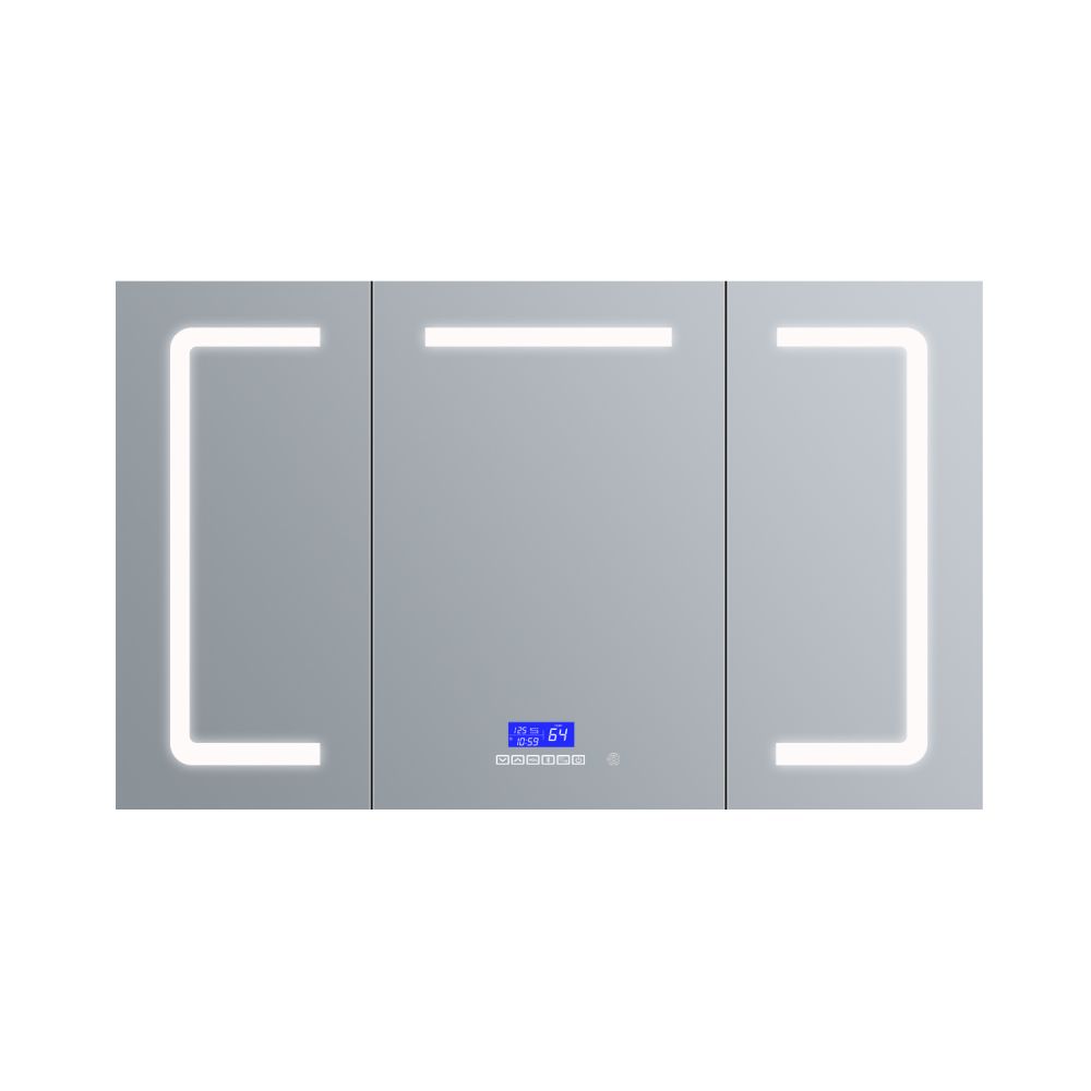 Lesina 60 in. W x 32 in. H Surface-Mount LED Mirror Medicine Cabinet with Defogger