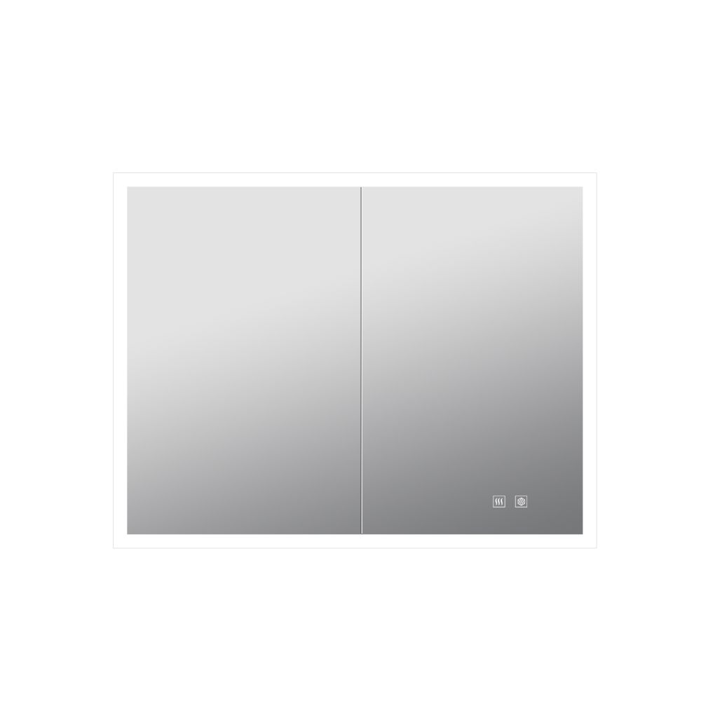 Mesa 30 in W x 36 in H Surface-Mount LED Mirror Medicine Cabinet with Defogger