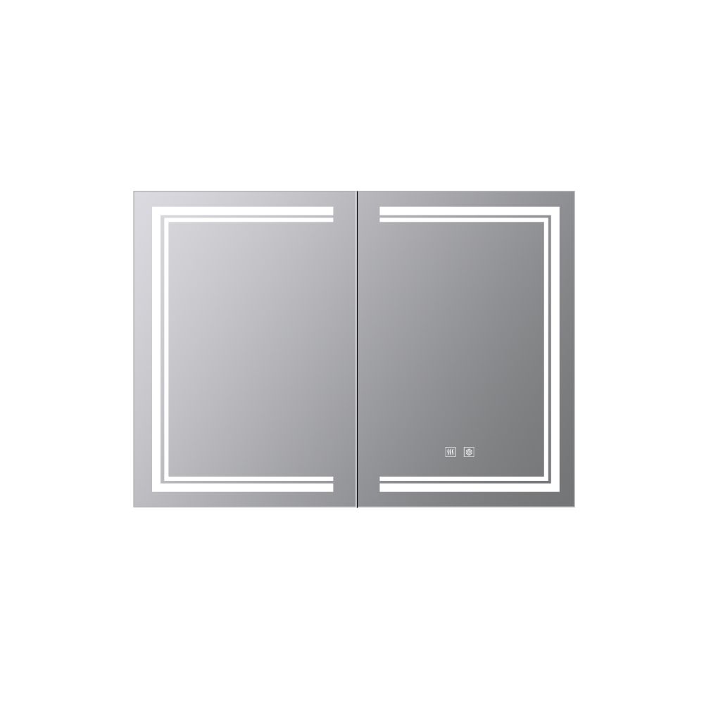 Mesa 40 in W x 28 in H Surface-Mount LED Mirror Medicine Cabinet with Defogger