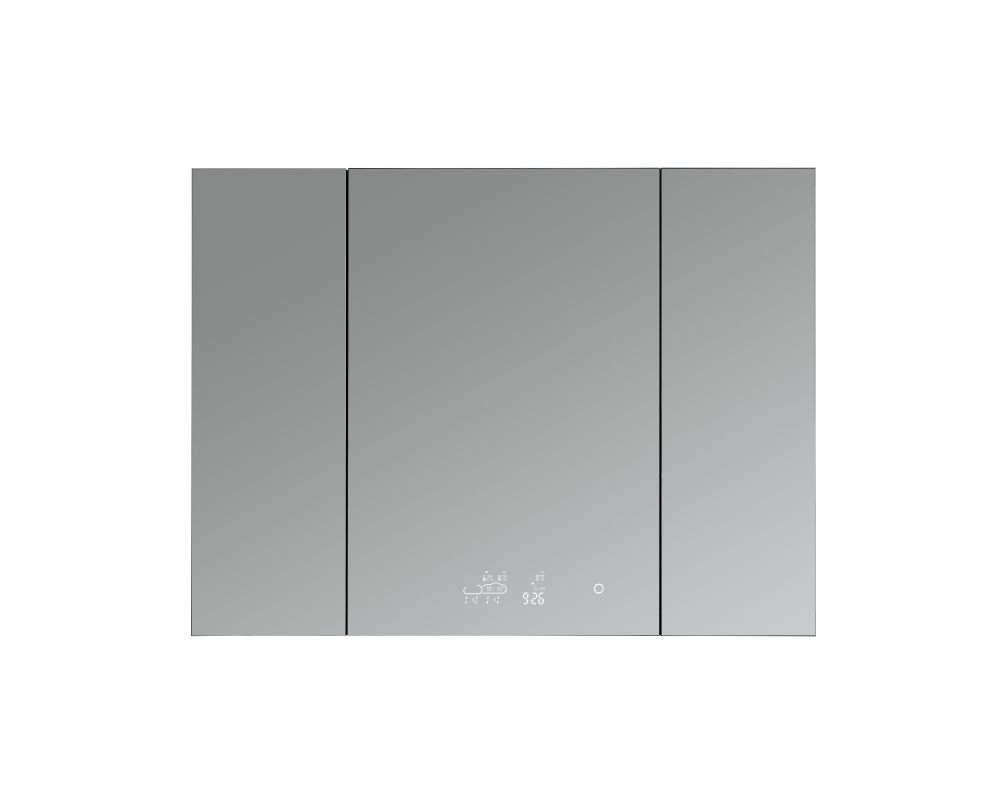 Savera 48 in. W x 36 in. H Recessed or Surface-Mount LED Mirror Medicine Cabinet with Defogger