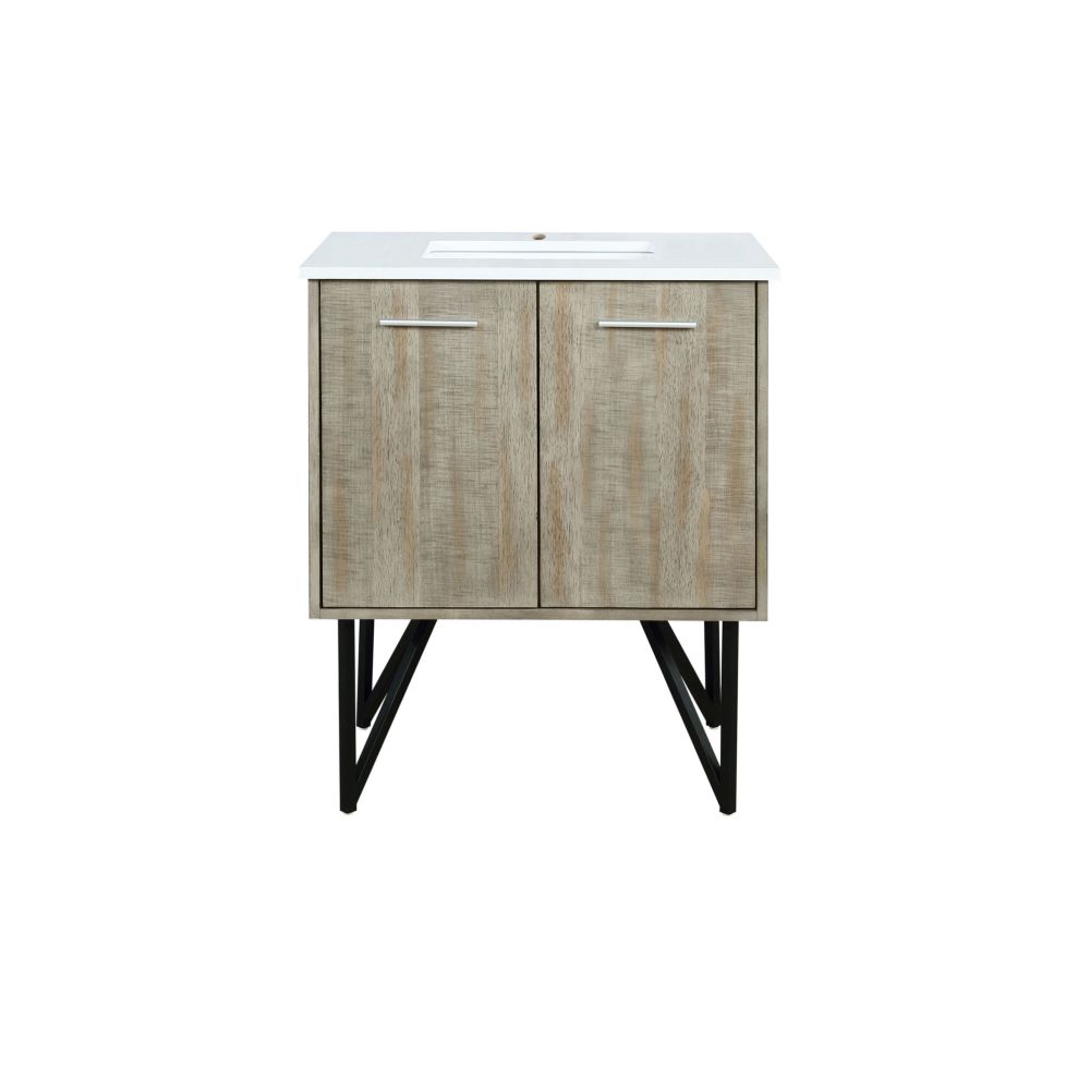 Lancy 30 in W x 20 in. D Rustic Acacia Bath Vanity and Cultured Marble Top