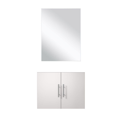 [LVG24SM010] Geneva 24 in W x 22 in. D Glossy White Single Bath Vanity and 18 in Mirror