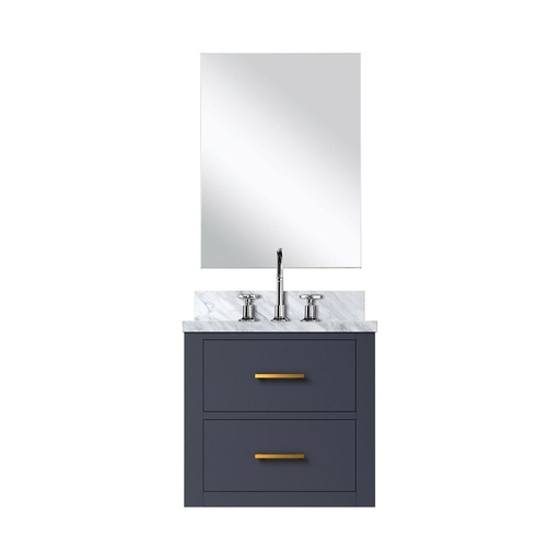 [LVC20SE511] Castor 20 in W x 18 in. D Blue Single Bath Vanity Acrylic Countertop, 18 in Mirror and Faucet Set