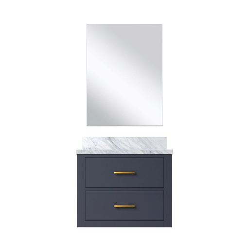 [LVC24SE510] Castor 24 in W x 18 in. D Blue Single Bath Vanity Acrylic Countertop and 18 in Mirror