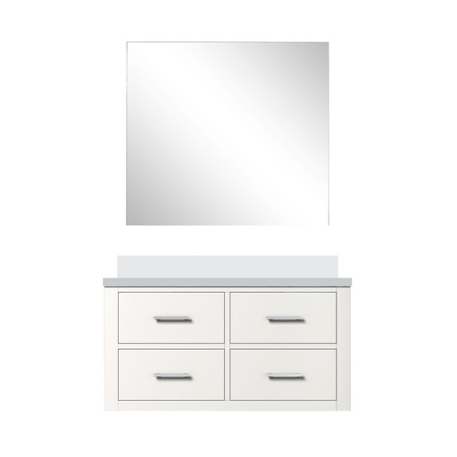 [LVC36SA310] Castor 36 in W x 22 in. D White Single Bath Vanity Cultured Marble Countertop and 34 in Mirror