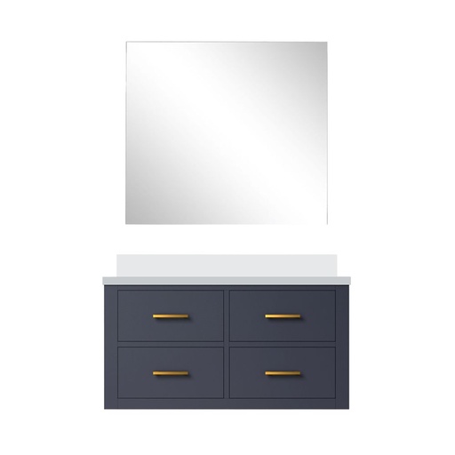 [LVC36SE310] Castor 36 in W x 22 in. D Blue Single Bath Vanity Cultured Marble Countertop and 34 in Mirror
