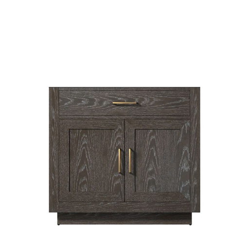 [LVA36SK000] Abbey 36 in W x 22 in. D Brown Oak Single Bath Vanity