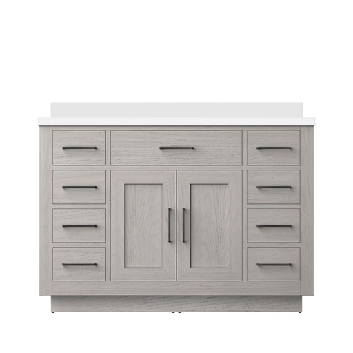 [LVA48SM300] Abbey 48 in W x 22 in. D White Oak Single Bath Vanity and Cultured Marble Top