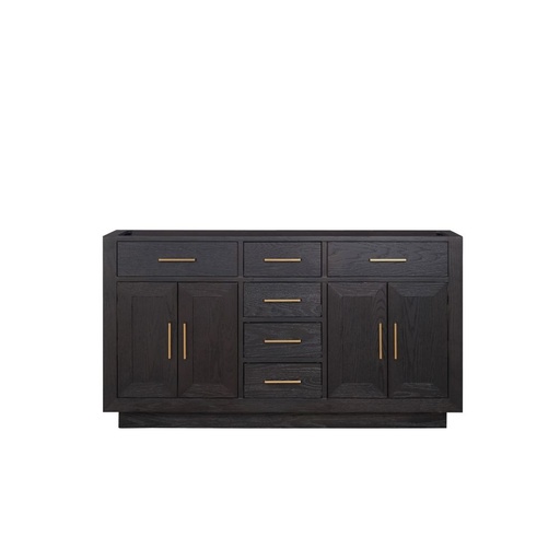 [LVA60DJ000] Abbey 60 in W x 22 in. D Black Oak Double Bath Vanity
