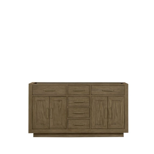 [LVA60DR000] Abbey 60 in W x 22 in. D Grey Oak Double Bath Vanity