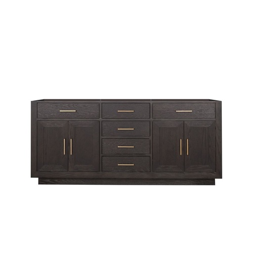 [LVA72DK000] Abbey 72 in W x 22 in. D Brown Oak Double Bath Vanity