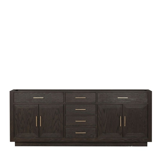 [LVA84DK000] Abbey 84 in W x 22 in. D Brown Oak Double Bath Vanity