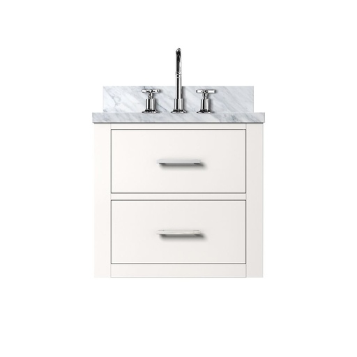 [LVC20SA501] Castor 20 in W x 18 in. D White Single Bath Vanity, Acrylic Top, and Faucet Set