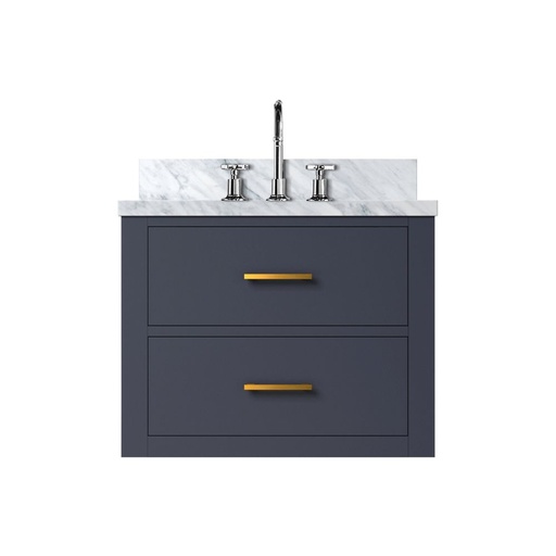 [LVC24SE501] Castor 24 in W x 18 in. D Blue Single Bath Vanity, Acrylic Top, and Faucet Set