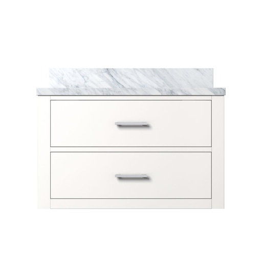 [LVC30SA100] Castor 30 in W x 22 in. D White Double Bath Vanity and Carrara Marble Top