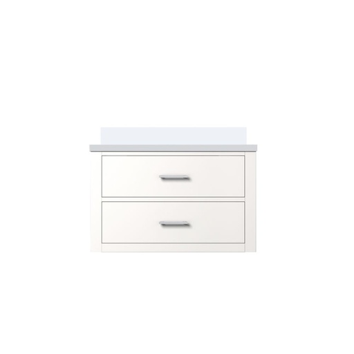 [LVC30SA200] Castor 30 in W x 22 in. D White Double Bath Vanity and White Quartz Top