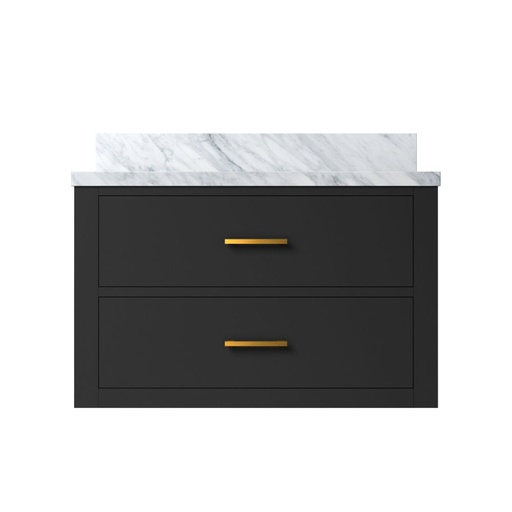 [LVC30SL100] Castor 30 in W x 22 in. D Black Double Bath Vanity and Carrara Marble Top
