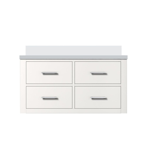 [LVC36SA200] Castor 36 in W x 22 in. D White Double Bath Vanity and White Quartz Top