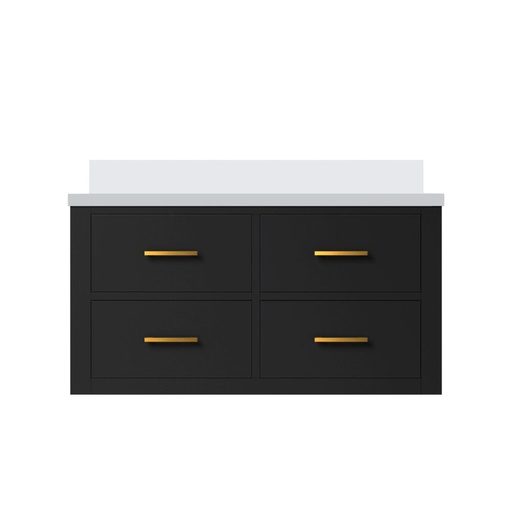 [LVC36SL300] Castor 36 in W x 22 in. D Black Double Bath Vanity and Cultured Marble Top