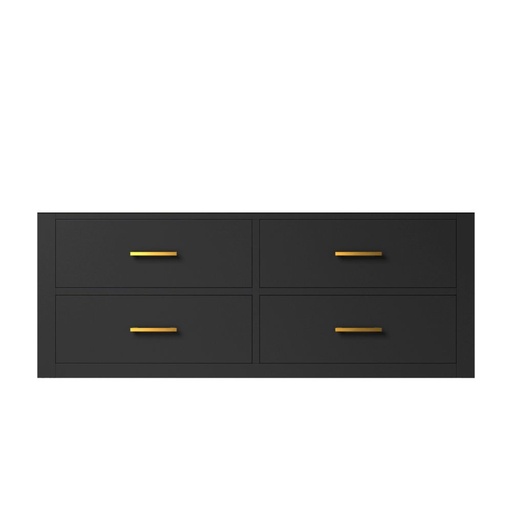 [LVC48SL000] Castor 48 in W x 22 in. D Black Single Bath Vanity