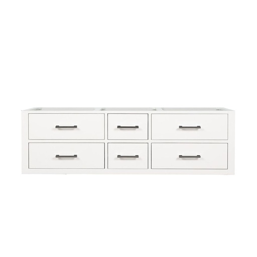 [LVC60DA000] Castor 60 in W x 22 in. D White Double Bath Vanity