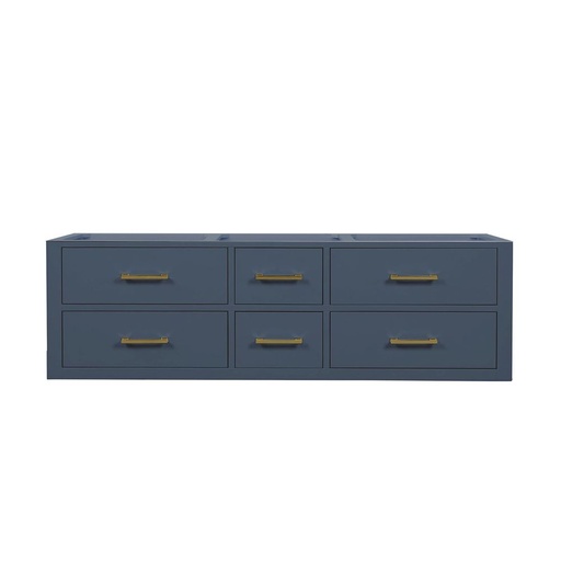 [LVC60DE000] Castor 60 in W x 22 in. D Blue Double Bath Vanity