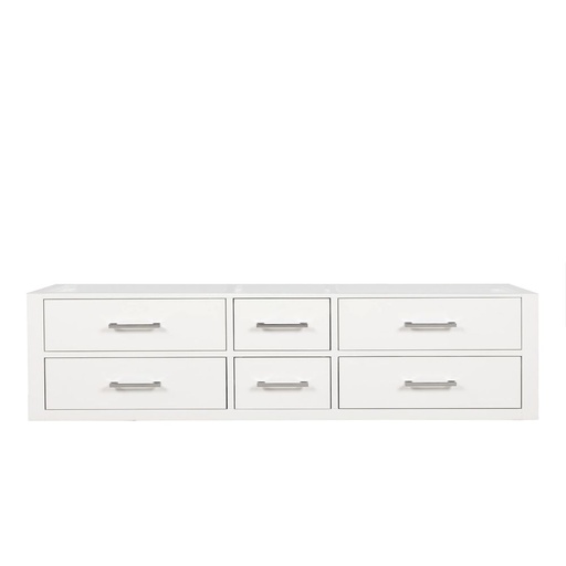 [LVC72DA000] Castor 72 in W x 22 in. D White Double Bath Vanity
