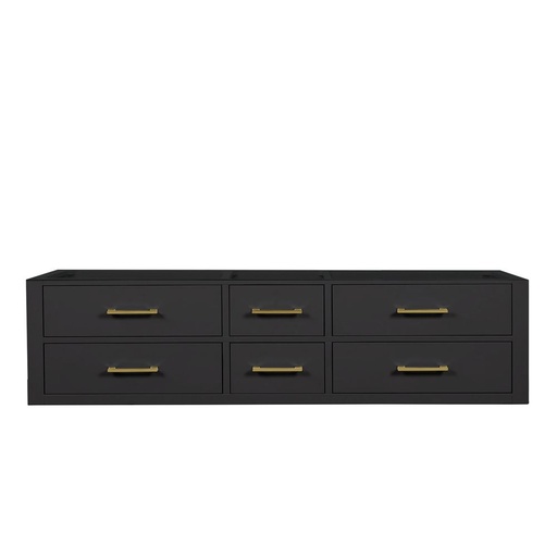 [LVC72DL000] Castor 72 in W x 22 in. D Black Double Bath Vanity