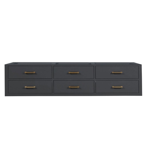 [LVC80DL000] Castor 80 in W x 22 in. D Black Double Bath Vanity