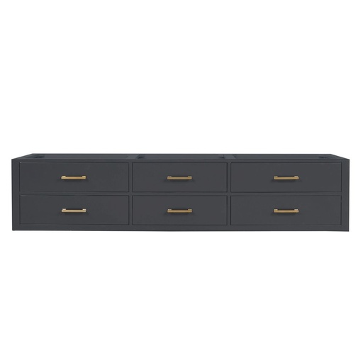[LVC84DL000] Castor 84 in W x 22 in. D Black Double Bath Vanity