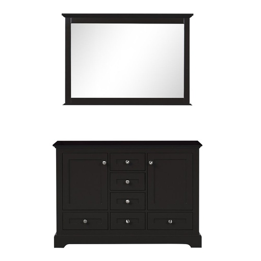 [LVD48DG010] Dukes 48 in. W x 22 in. D Espresso Double Bath Vanity and 46 in. Mirror
