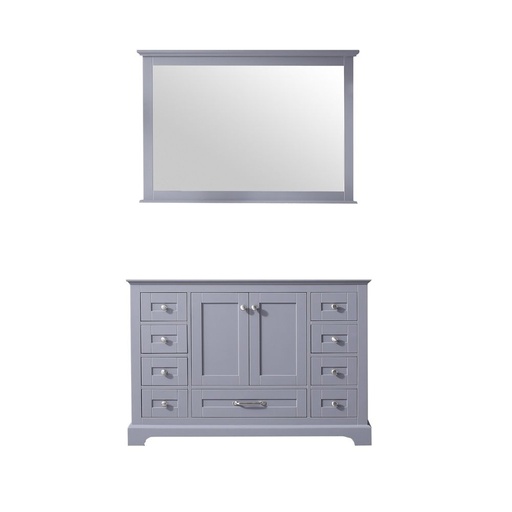 [LVD48SB010] Dukes 48 in. W x 22 in. D Dark Grey Single Bath Vanity and 46 in. Mirror