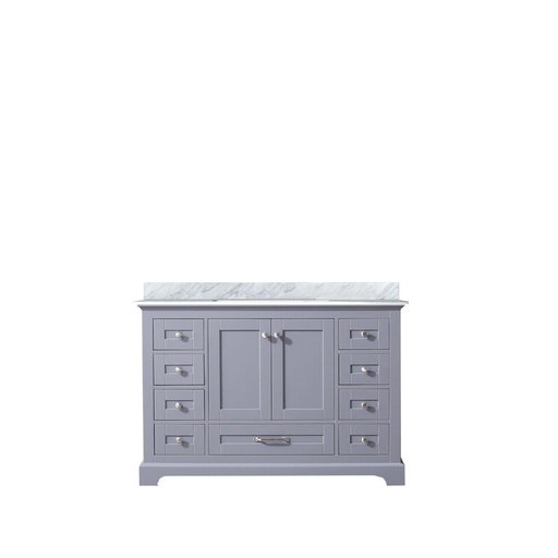 [LVD48SB100] Dukes 48 in. W x 22 in. D Dark Grey Single Bath Vanity and Carrara Marble Top
