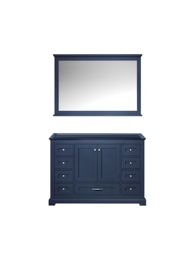 [LVD48SE010] Dukes 48 in. W x 22 in. D Navy Blue Single Bath Vanity and 46 in. Mirror