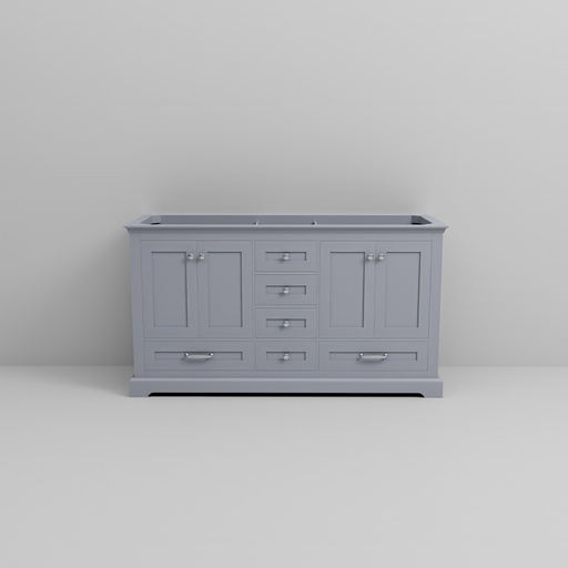[LVD60DB000] Dukes 60 in. W x 22 in. D Dark Grey Double Bath Vanity