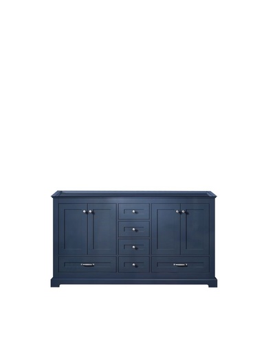 [LVD60DE000] Dukes 60 in. W x 22 in. D Navy Blue Double Bath Vanity