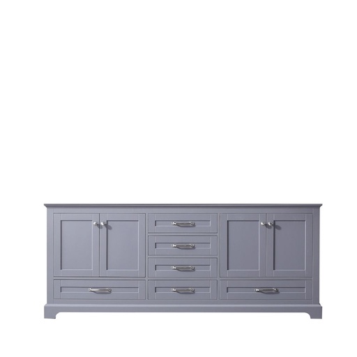 [LVD80DB010] Dukes 80 in. W x 22 in. D Dark Grey Double Bath Vanity and 30 in. Mirrors