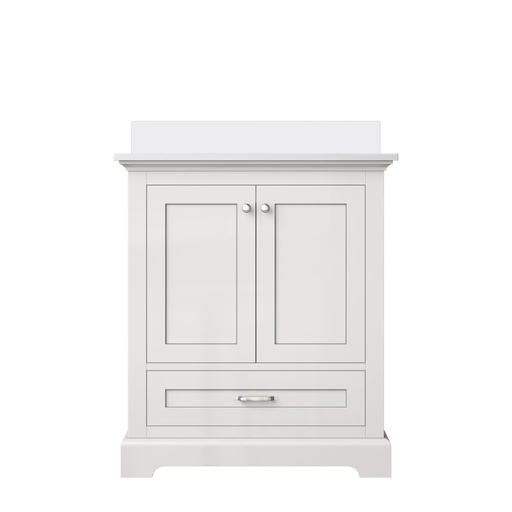 [LVD30SA300] Dukes 30 in. W x 22 in. D White Single Bath Vanity and Cultured Marble Top