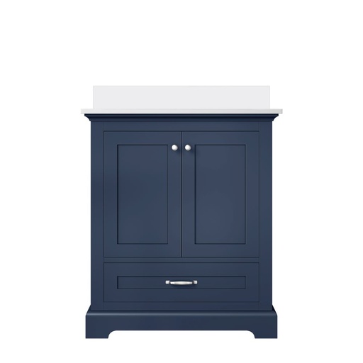 [LVD30SE300] Dukes 30 in. W x 22 in. D Navy Blue Single Bath Vanity and Cultured Marble Top