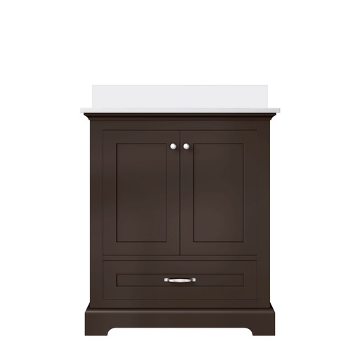 [LVD30SG300] Dukes 30 in. W x 22 in. D Espresso Single Bath Vanity and Cultured Marble Top
