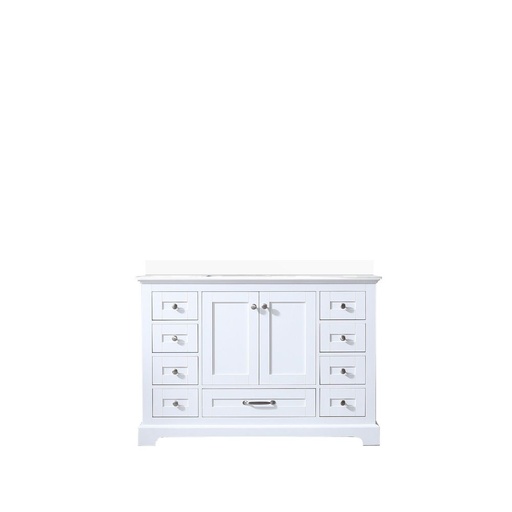 [LVD48SA300] Dukes 48 in. W x 22 in. D White Single Bath Vanity and Cultured Marble Top