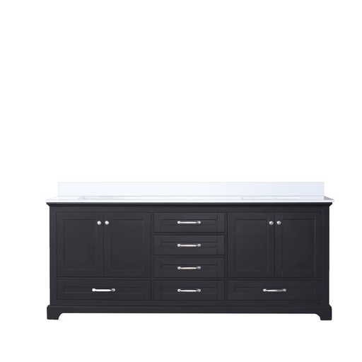 [LVD80DG300] Dukes 80 in. W x 22 in. D Espresso Double Bath Vanity and Cultured Marble Top